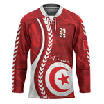 Custom Tunisia 2026 World Football Hockey Jersey Eagles of Carthage Go Champions