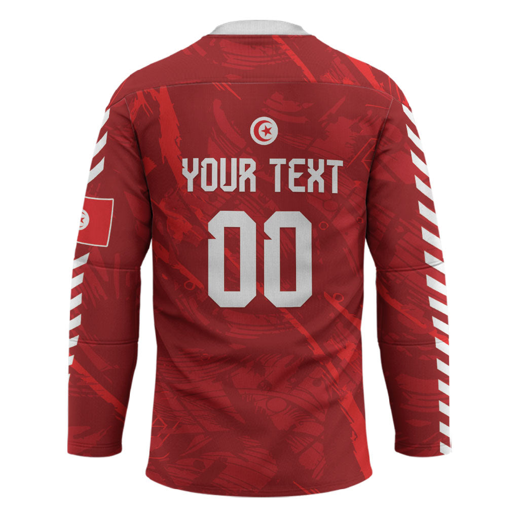 Custom Tunisia 2026 World Football Hockey Jersey Eagles of Carthage Go Champions