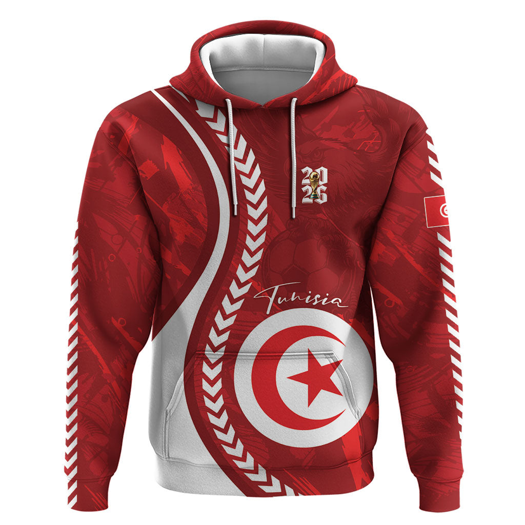 Custom Tunisia 2026 World Football Hoodie Eagles of Carthage Go Champions
