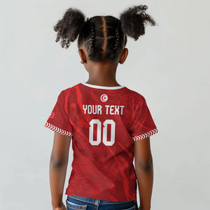 Custom Tunisia 2026 World Football Kid T shirt Eagles of Carthage Go Champions