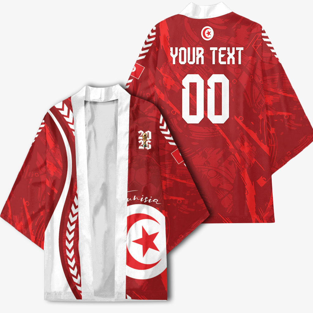 Custom Tunisia 2026 World Football Kimono Eagles of Carthage Go Champions