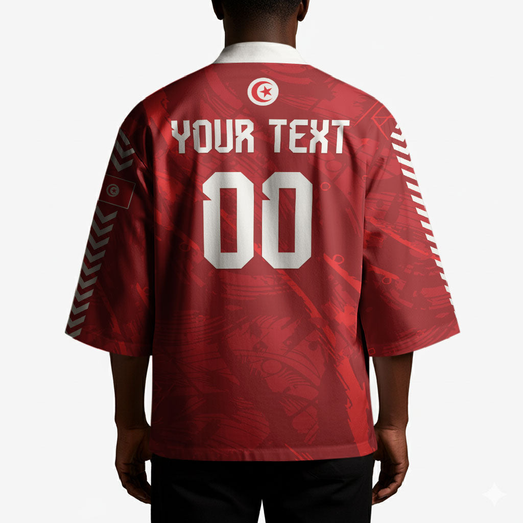 Custom Tunisia 2026 World Football Kimono Eagles of Carthage Go Champions