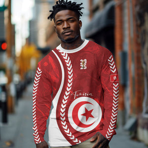 Custom Tunisia 2026 World Football Long Sleeve Shirt Eagles of Carthage Go Champions