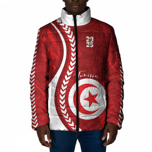 Custom Tunisia 2026 World Football Padded Jacket Eagles of Carthage Go Champions