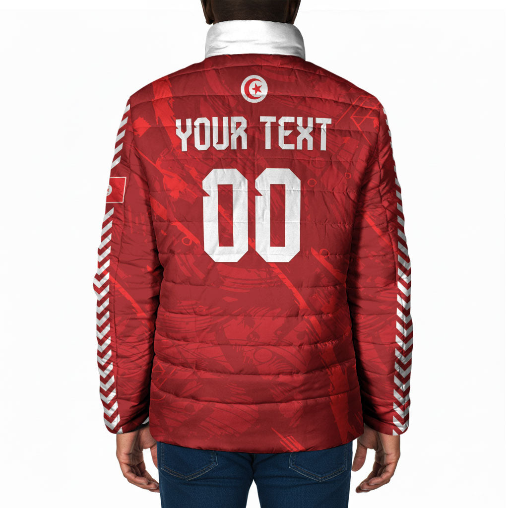 Custom Tunisia 2026 World Football Padded Jacket Eagles of Carthage Go Champions