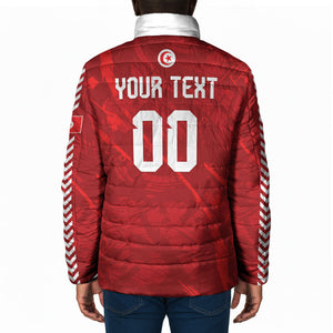 Custom Tunisia 2026 World Football Padded Jacket Eagles of Carthage Go Champions