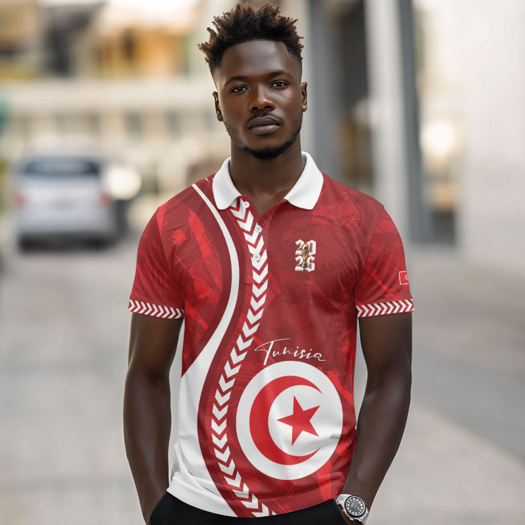 Custom Tunisia 2026 World Football Polo Shirt Eagles of Carthage Go Champions