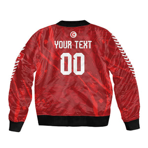 Custom Tunisia 2026 World Football Sleeve Zip Bomber Jacket Eagles of Carthage Go Champions
