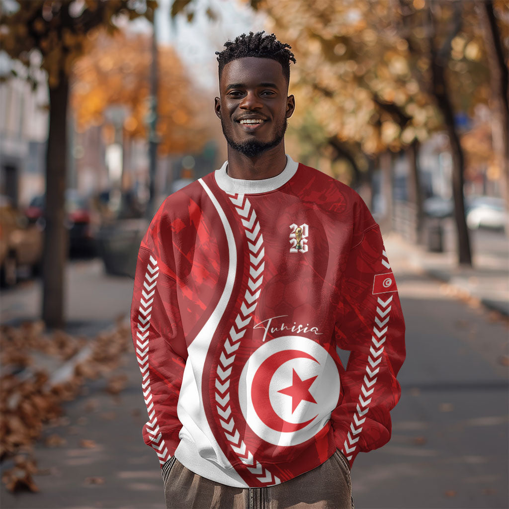Custom Tunisia 2026 World Football Sweatshirt Eagles of Carthage Go Champions