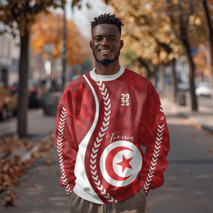Custom Tunisia 2026 World Football Sweatshirt Eagles of Carthage Go Champions
