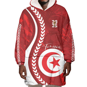 Custom Tunisia 2026 World Football Wearable Blanket Hoodie Eagles of Carthage Go Champions