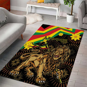 Enkutatash Ethiopia New Year Area Rug Lion of Judah Adey Abeba Flower