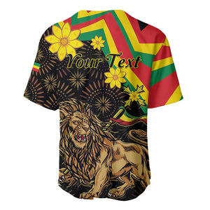 Enkutatash Ethiopia New Year Baseball Jersey Lion of Judah Adey Abeba Flower