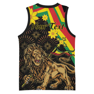 Enkutatash Ethiopia New Year Basketball Jersey Lion of Judah Adey Abeba Flower LT01