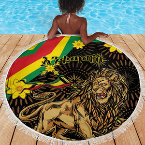 Enkutatash Ethiopia New Year Beach Blanket Lion of Judah Adey Abeba Flower