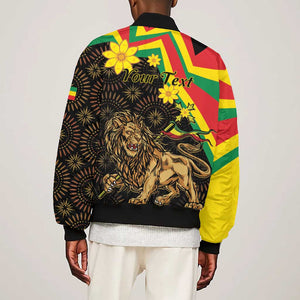 Enkutatash Ethiopia New Year Bomber Jacket Lion of Judah Adey Abeba Flower