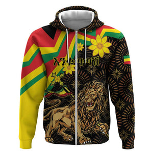 Enkutatash Ethiopia New Year Hoodie Lion of Judah Adey Abeba Flower