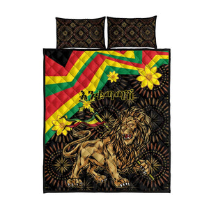 Enkutatash Ethiopia New Year Quilt Bed Set Lion of Judah Adey Abeba Flower