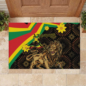 Enkutatash Ethiopia New Year Rubber Doormat Lion of Judah Adey Abeba Flower