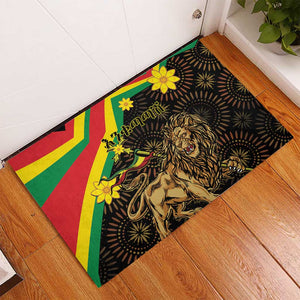 Enkutatash Ethiopia New Year Rubber Doormat Lion of Judah Adey Abeba Flower