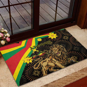 Enkutatash Ethiopia New Year Rubber Doormat Lion of Judah Adey Abeba Flower