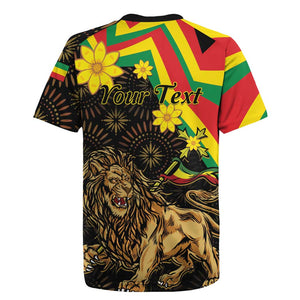 Enkutatash Ethiopia New Year Rugby Jersey Lion of Judah Adey Abeba Flower