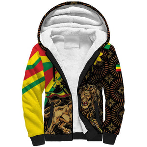 Enkutatash Ethiopia New Year Sherpa Hoodie Lion of Judah Adey Abeba Flower