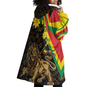 Enkutatash Ethiopia New Year Wearable Blanket Hoodie Lion of Judah Adey Abeba Flower