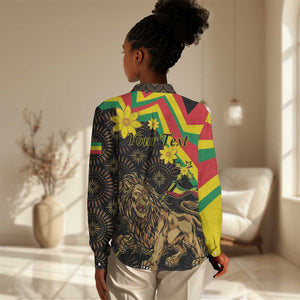 Enkutatash Ethiopia New Year Women Casual Shirt Lion of Judah Adey Abeba Flower