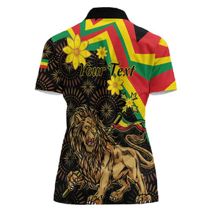 Enkutatash Ethiopia New Year Women Polo Shirt Lion of Judah Adey Abeba Flower