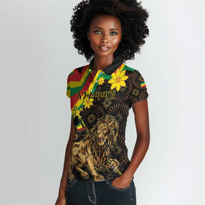 Enkutatash Ethiopia New Year Women Polo Shirt Lion of Judah Adey Abeba Flower