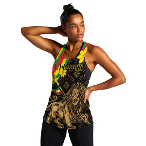 Enkutatash Ethiopia New Year Women Racerback Tank Lion of Judah Adey Abeba Flower