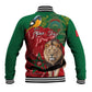 Morocco Independence Day Baseball Jacket with Barbary Lion and Moussier's Redstart LT01