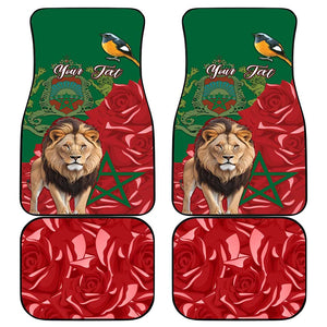 Morocco Independence Day Car Mats with Barbary Lion and Moussier's Redstart