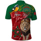 Morocco Independence Day Polo Shirt with Barbary Lion and Moussier's Redstart