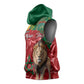 Morocco Independence Day Sleeveless Hoodie with Barbary Lion and Moussier's Redstart - African Pride