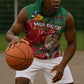 Morocco Independence Day Sleeveless Hoodie with Barbary Lion and Moussier's Redstart - African Pride