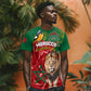Morocco Independence Day T shirt with Barbary Lion and Moussier's Redstart