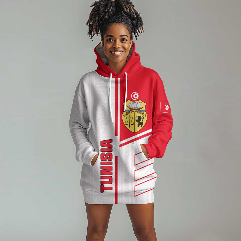 Tunisia Football Hoodie Dress - Victory for the Eagles of Carthage