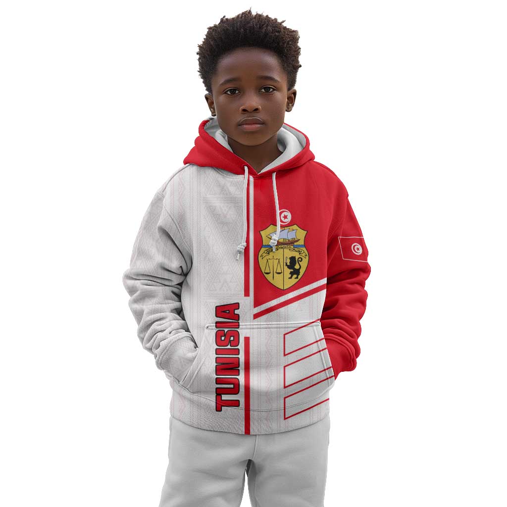 Tunisia Football Kid Hoodie - Victory for the Eagles of Carthage