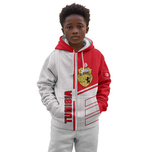 Tunisia Football Kid Hoodie - Victory for the Eagles of Carthage