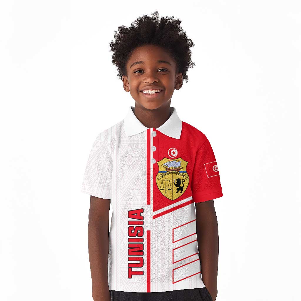 Tunisia Football Kid Polo Shirt - Victory for the Eagles of Carthage