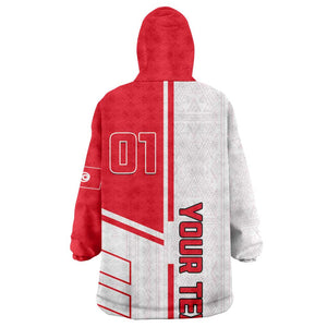 Tunisia Football KId Wearable Blanket Hoodie - Victory for the Eagles of Carthage