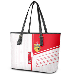 Tunisia Football Leather Tote Bag - Victory for the Eagles of Carthage