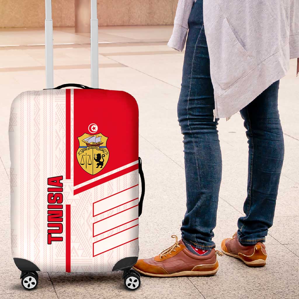 Tunisia Football Luggage Cover - Victory for the Eagles of Carthage