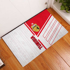 Tunisia Football Rubber Doormat - Victory for the Eagles of Carthage