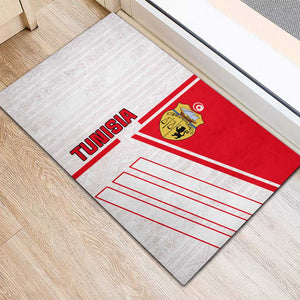 Tunisia Football Rubber Doormat - Victory for the Eagles of Carthage