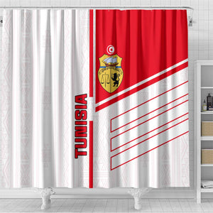 Tunisia Football Shower Curtain - Victory for the Eagles of Carthage