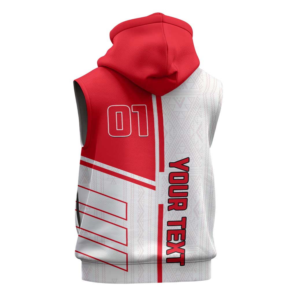 Tunisia Football Sleeveless Hoodie - Victory for the Eagles of Carthage - African Pride