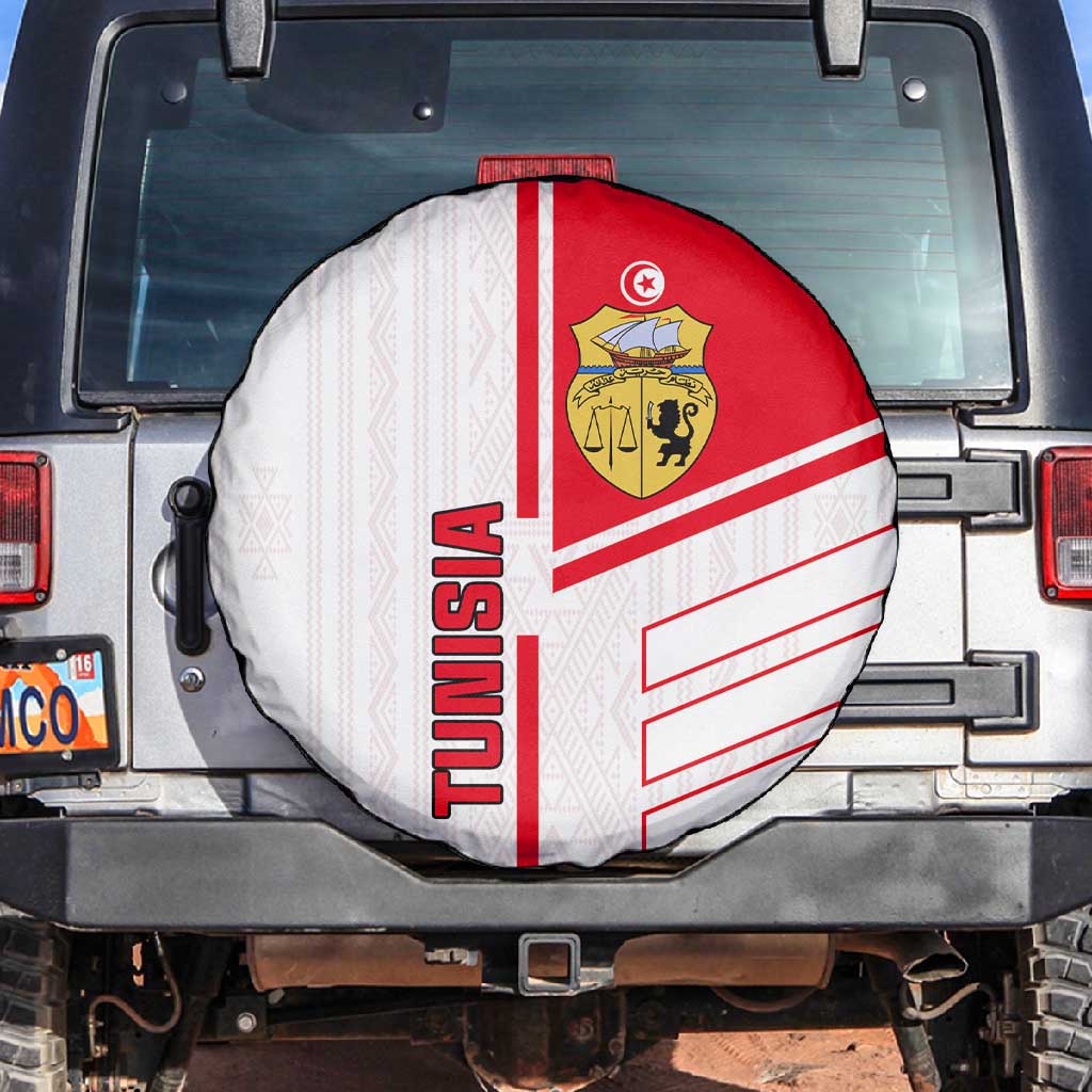 Tunisia Football Spare Tire Cover - Victory for the Eagles of Carthage